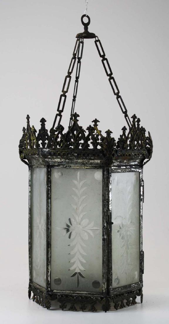 Gothic Revival centerhall hanging lantern (1 of 8)