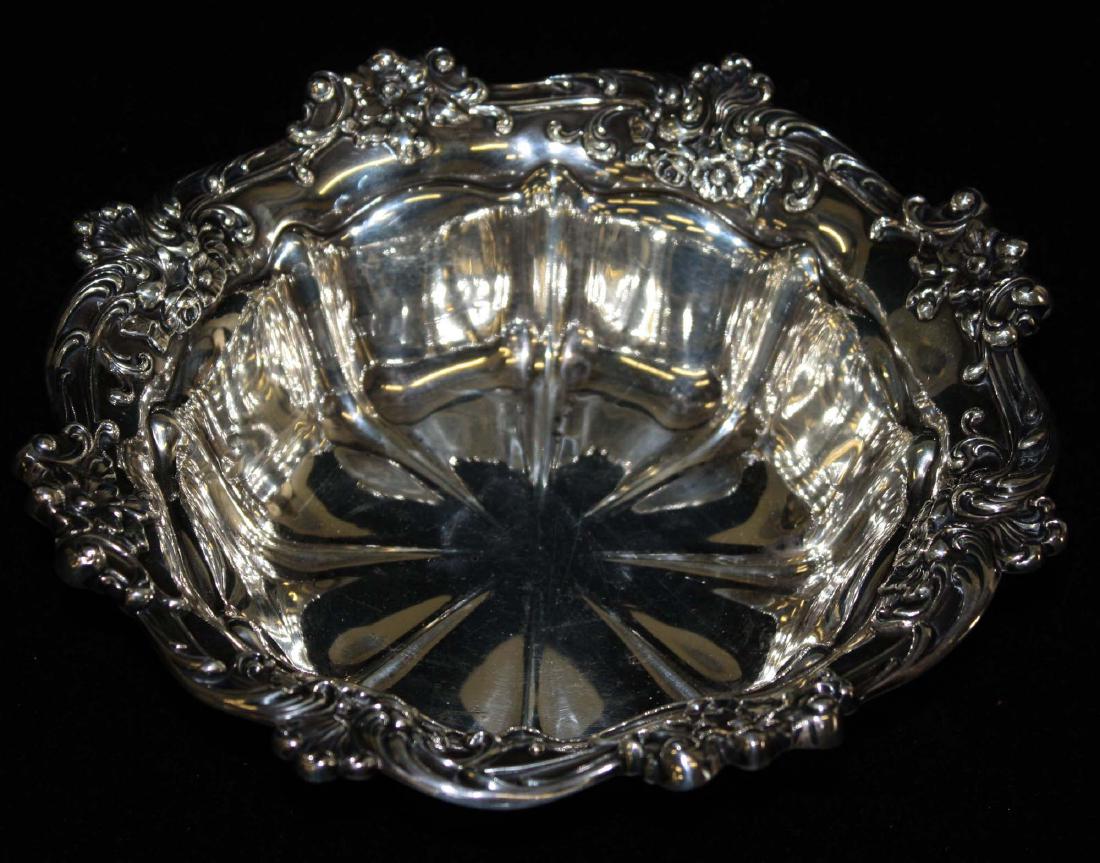 Gorham ornate sterling silver serving bowl (1 of 6)