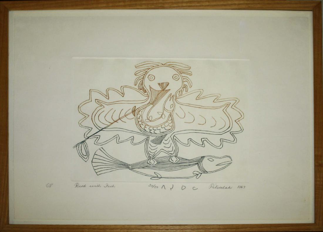 1967 Cape Dorset Inuit engraving by Pitseolak (1 of 4)