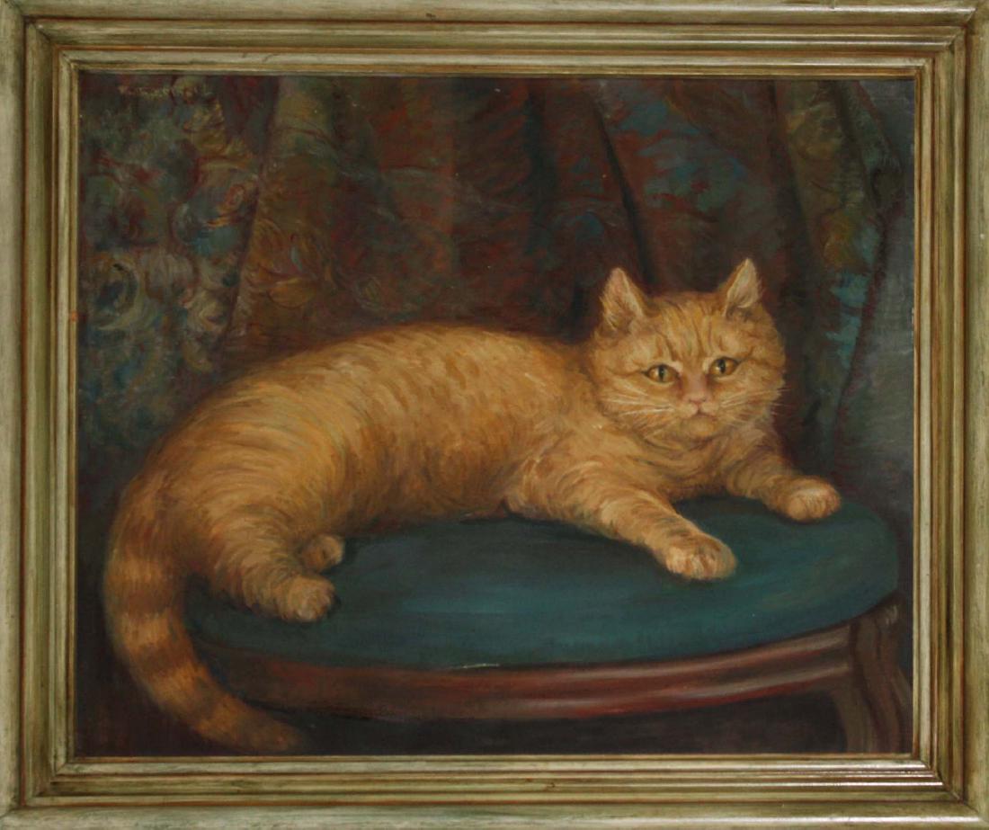 Ruth G Mould (VT 20th c) Cat in Repose (1 of 3)