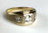 14 k y g and diamond three stone men's ring