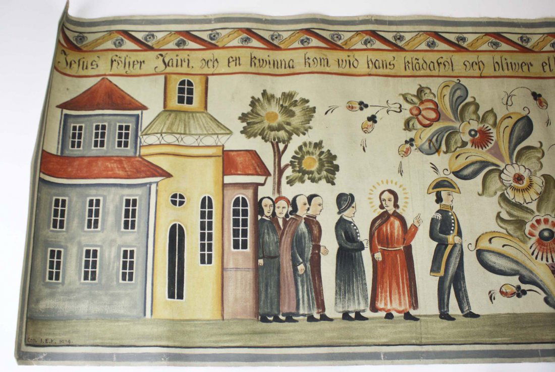 2 early 20th c Swedish oil on canvas panels (1 of 7)