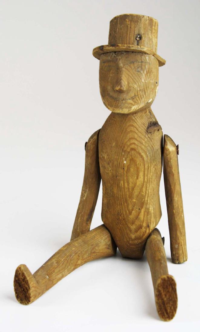 late 19th c jointed wooden limberjack (1 of 6)