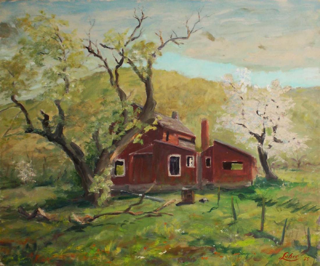 Arnold W Lahee (VT 1888-1976) Barn in Spring (1 of 4)