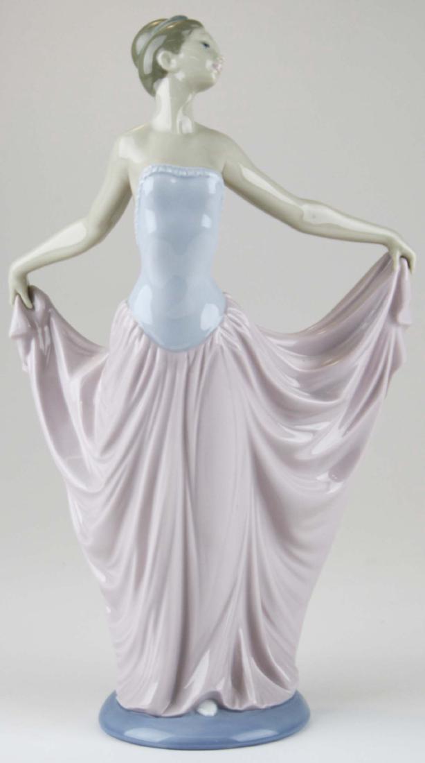 Lladro Spain porcelain figurine of woman in gown