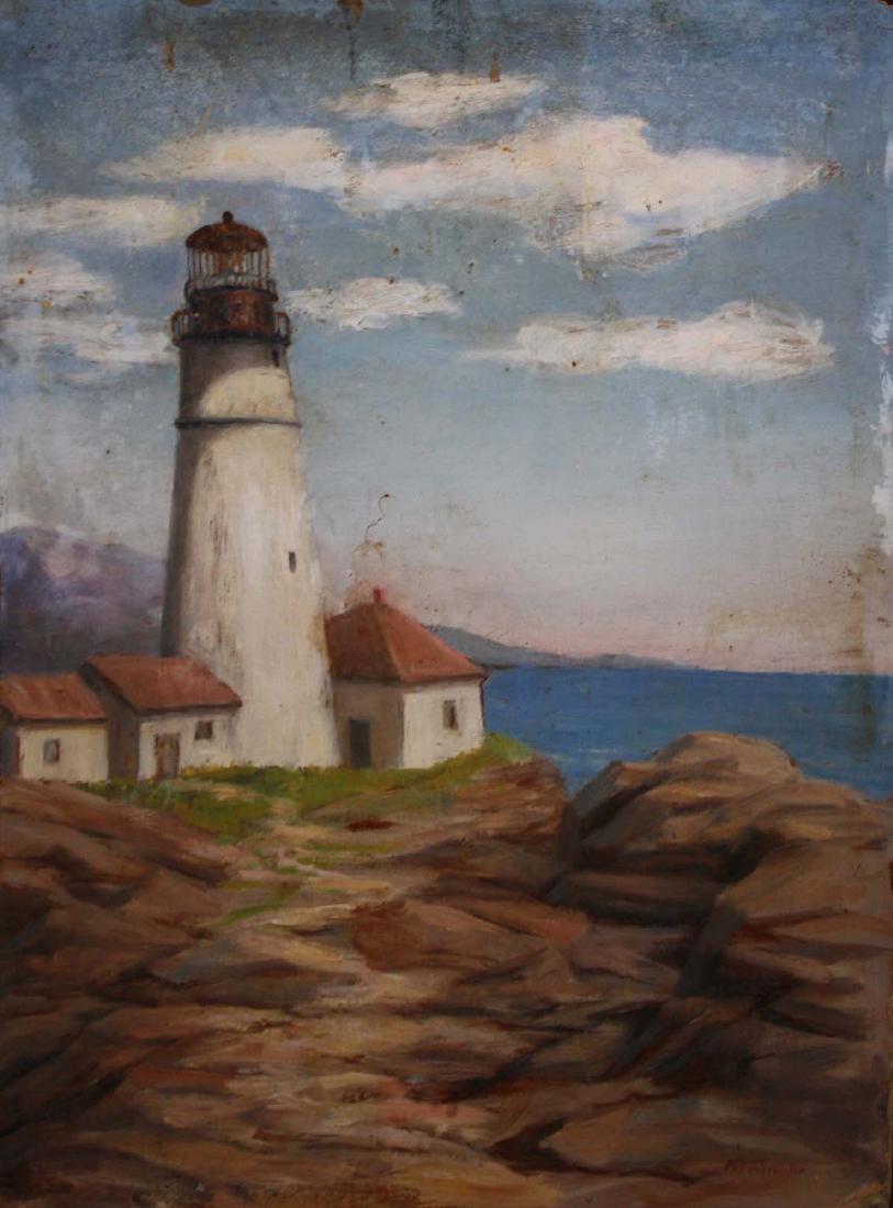 Katherine Worcester (VT 20thc) Lighthouse (1 of 3)