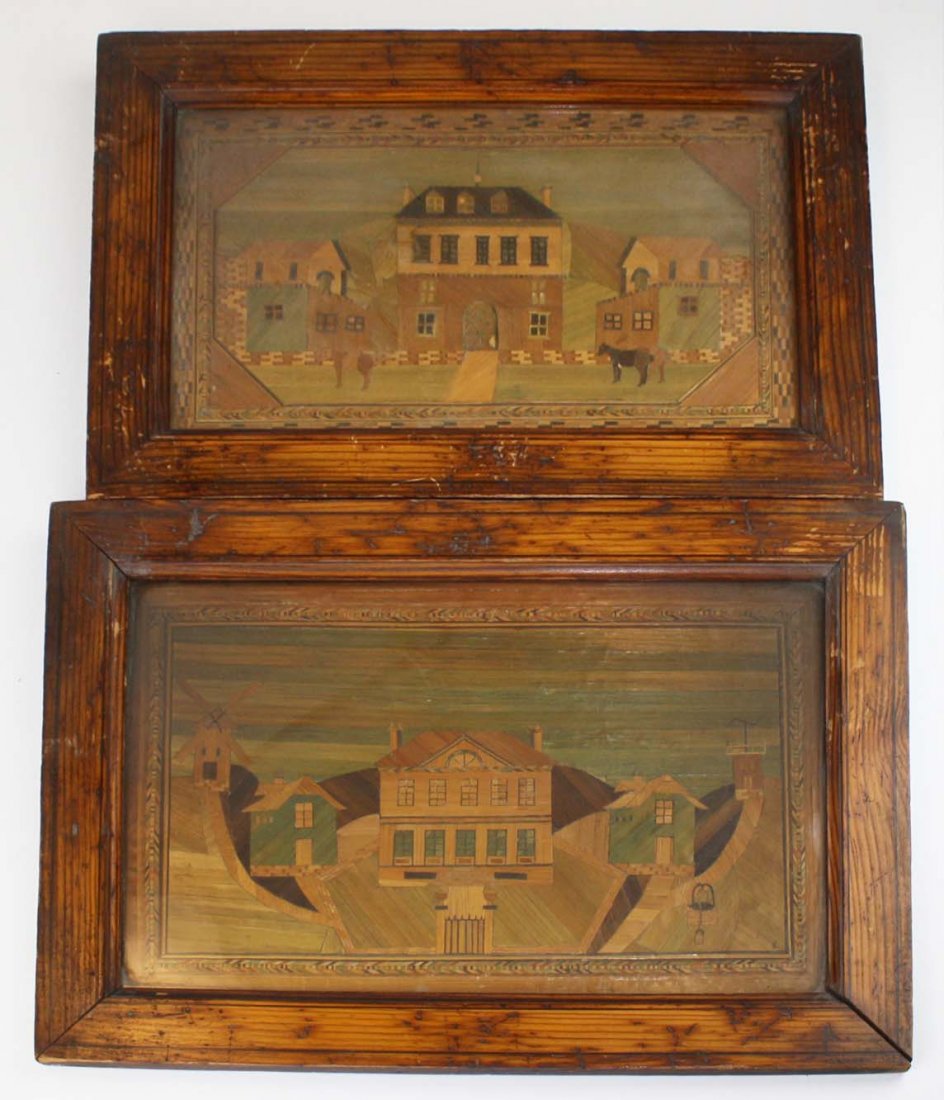 2 19th c micro-mosaic inlay pictures (1 of 1)