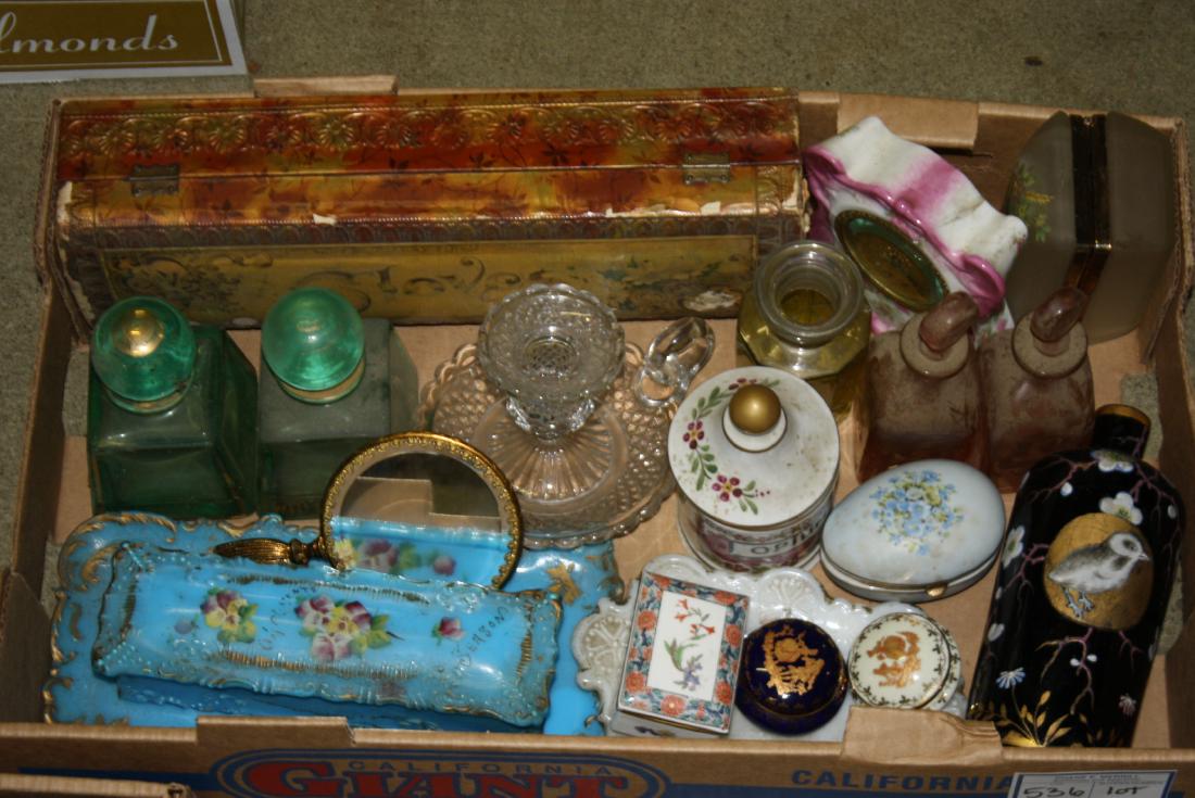 group of glass, porcelain and other dresser pcs (1 of 1)