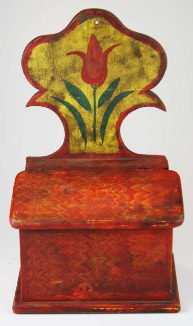early 20th c painted salt box (1 of 6)