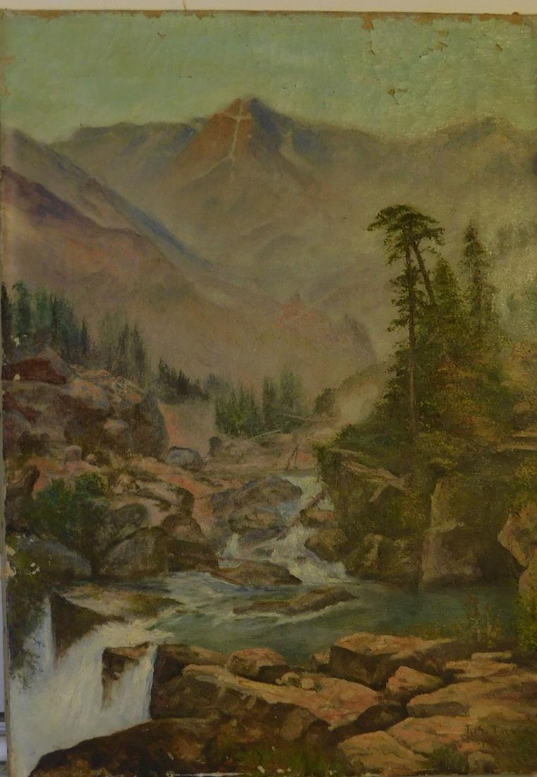 RS Taylor (Am 19th c) Western Landscape (1 of 3)