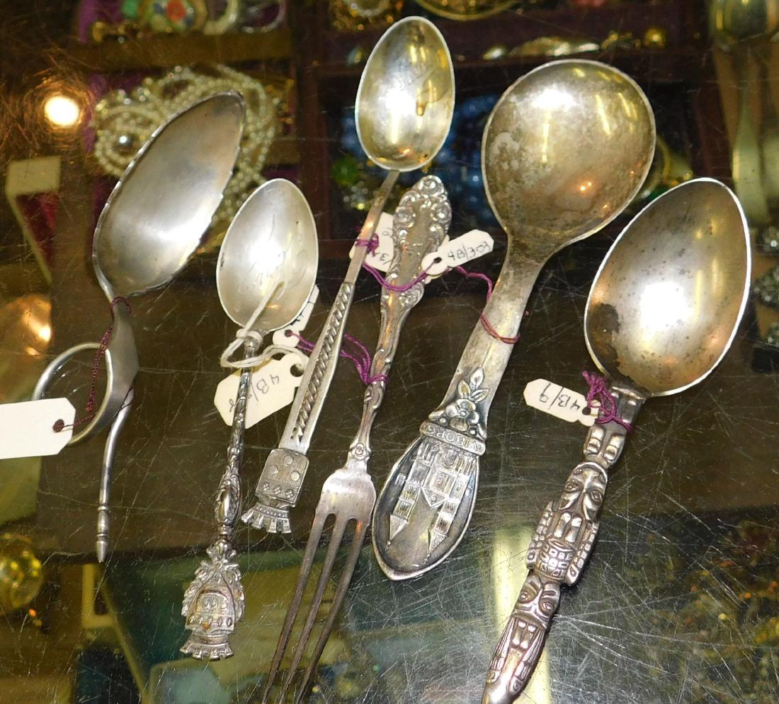 6 pcs of sterling and coin silver flatware (1 of 1)