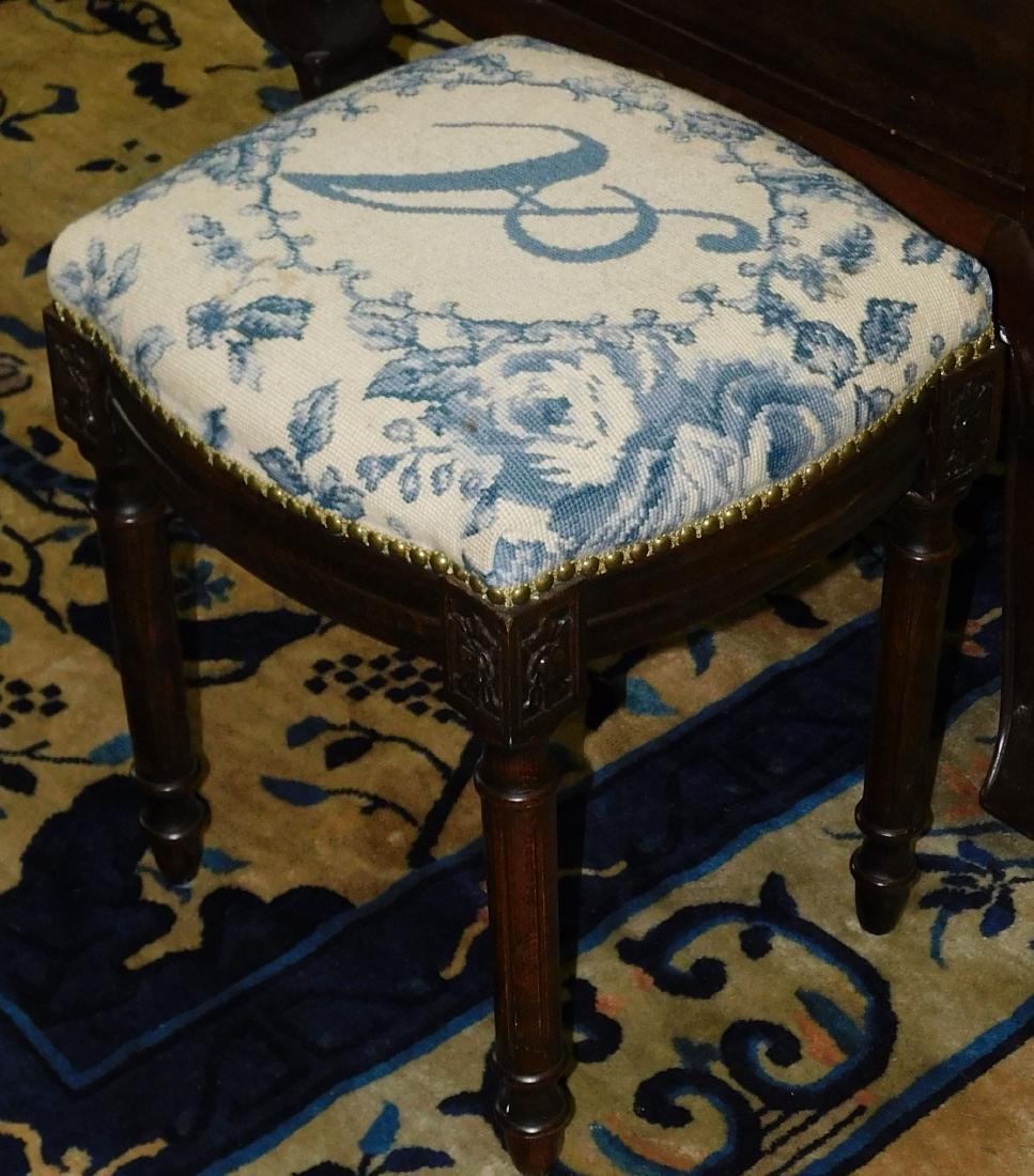 Sheraton Style Uphostered Stool (1 of 1)