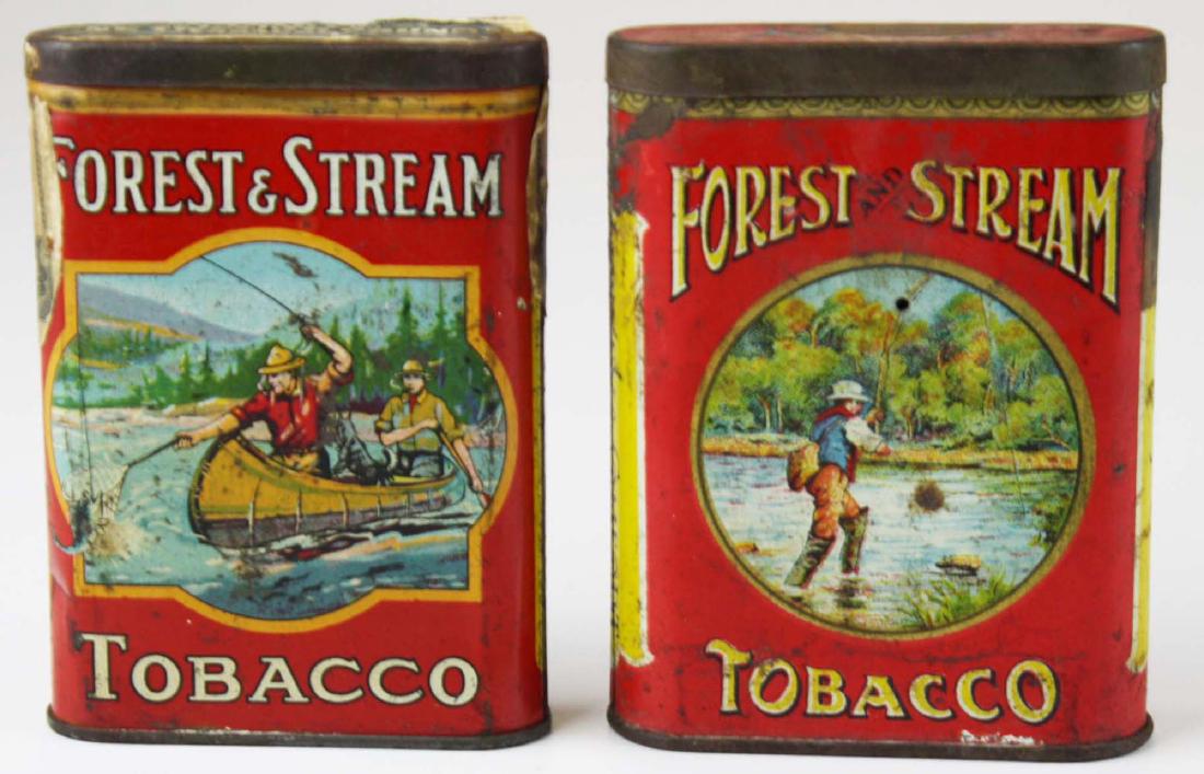 2 Forest & Stream Pocket Tobacco Tins