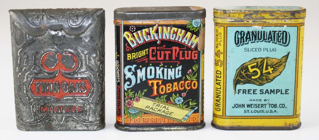 lot of 3 sample size pocket tobacco tins (1 of 6)