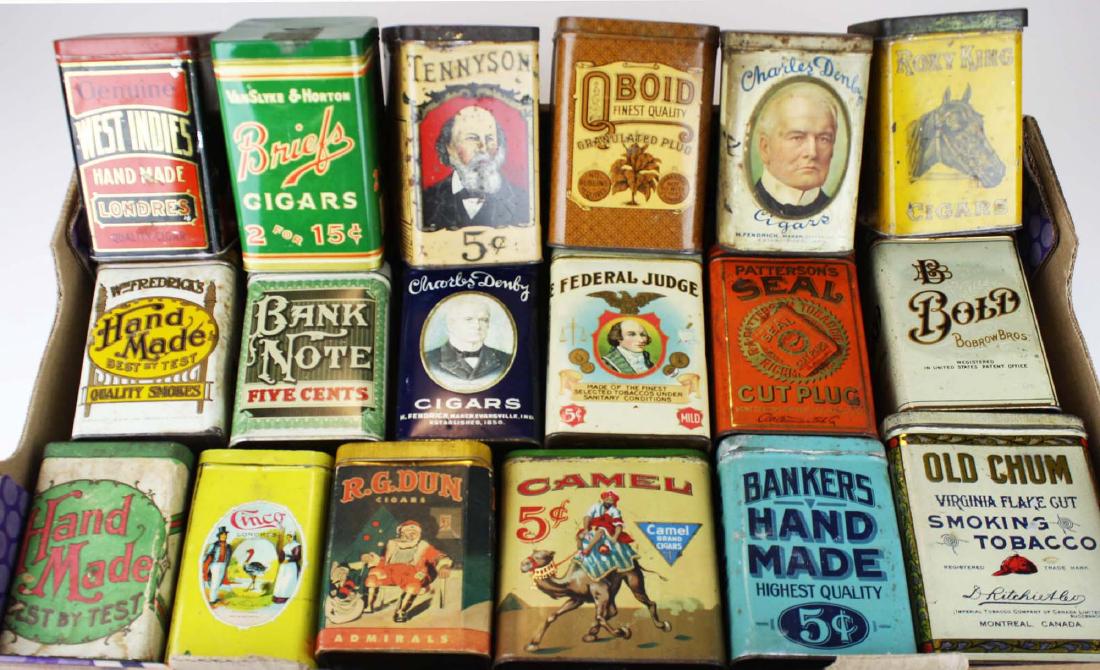 18 tall round corner tobacco tins (1 of 5)