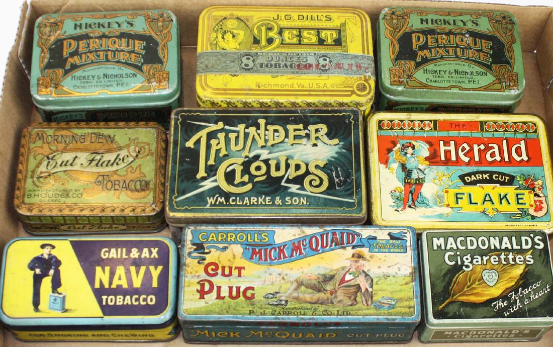 9 round corner tobacco tins (1 of 8)