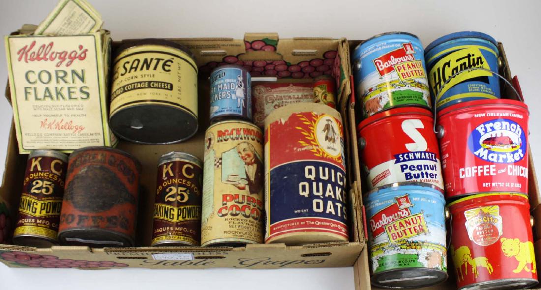 16 food tins, peanut butter pails, containers (1 of 7)