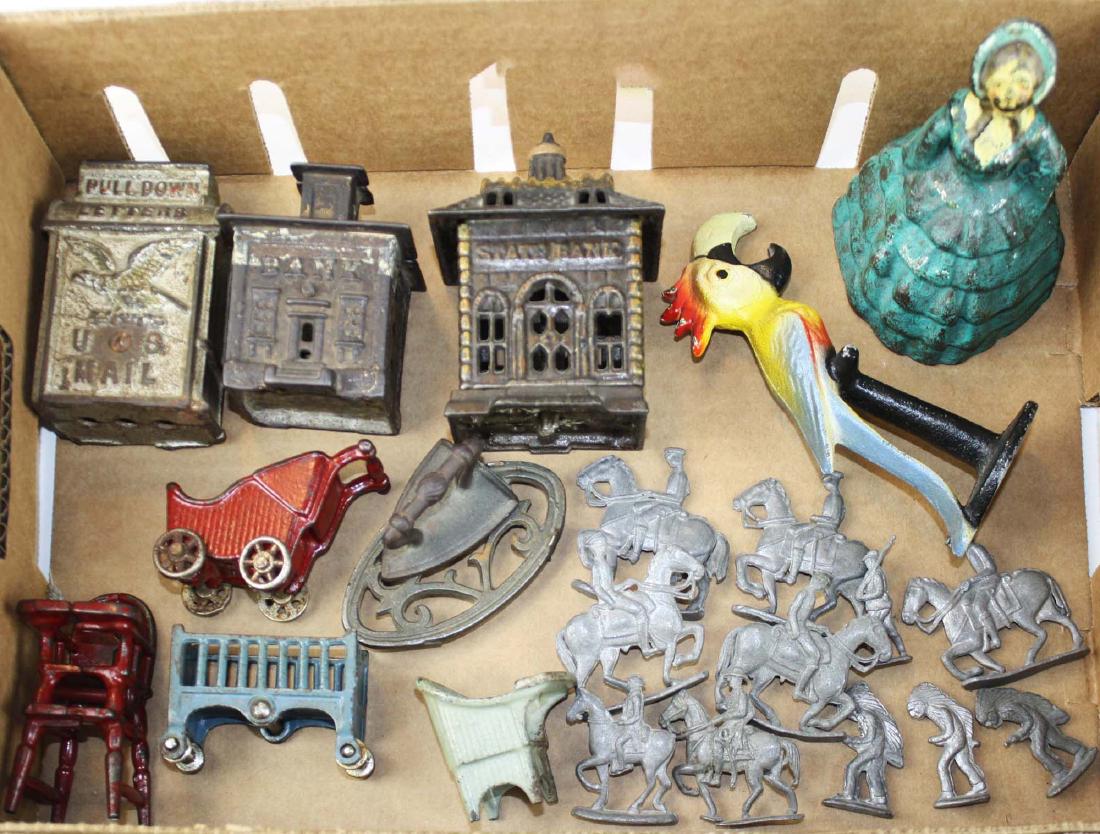 cast iron banks, Arcade doll furniture, soldiers (1 of 1)
