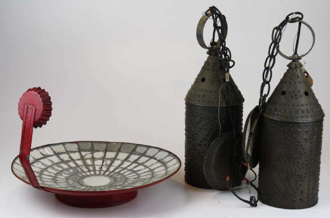 Three pieces of reproduction lighting (1 of 1)