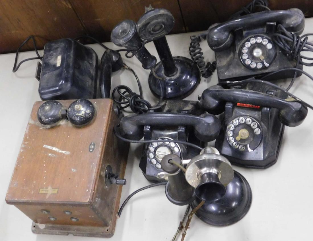 lot of candlestick and rotary telephones (1 of 1)