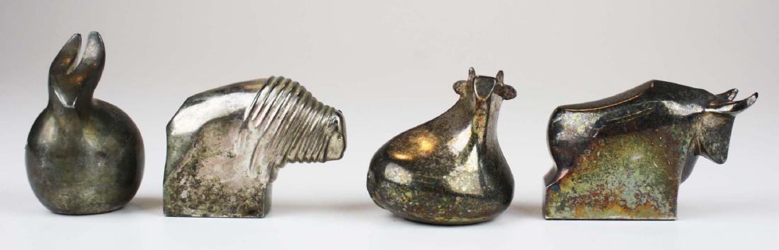 4 Dansk silverplated animal paperweights (1 of 6)