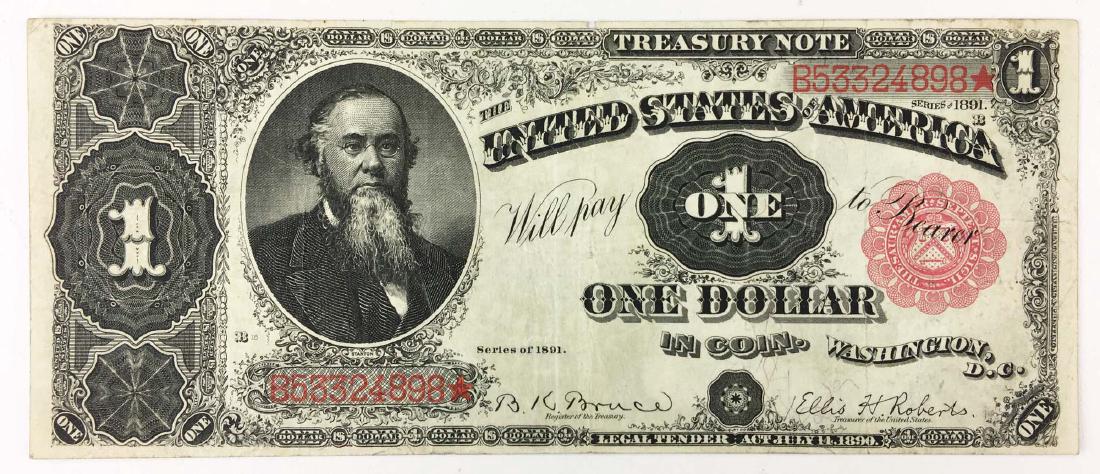 1891 US Treasury Note $1 (1 of 8)