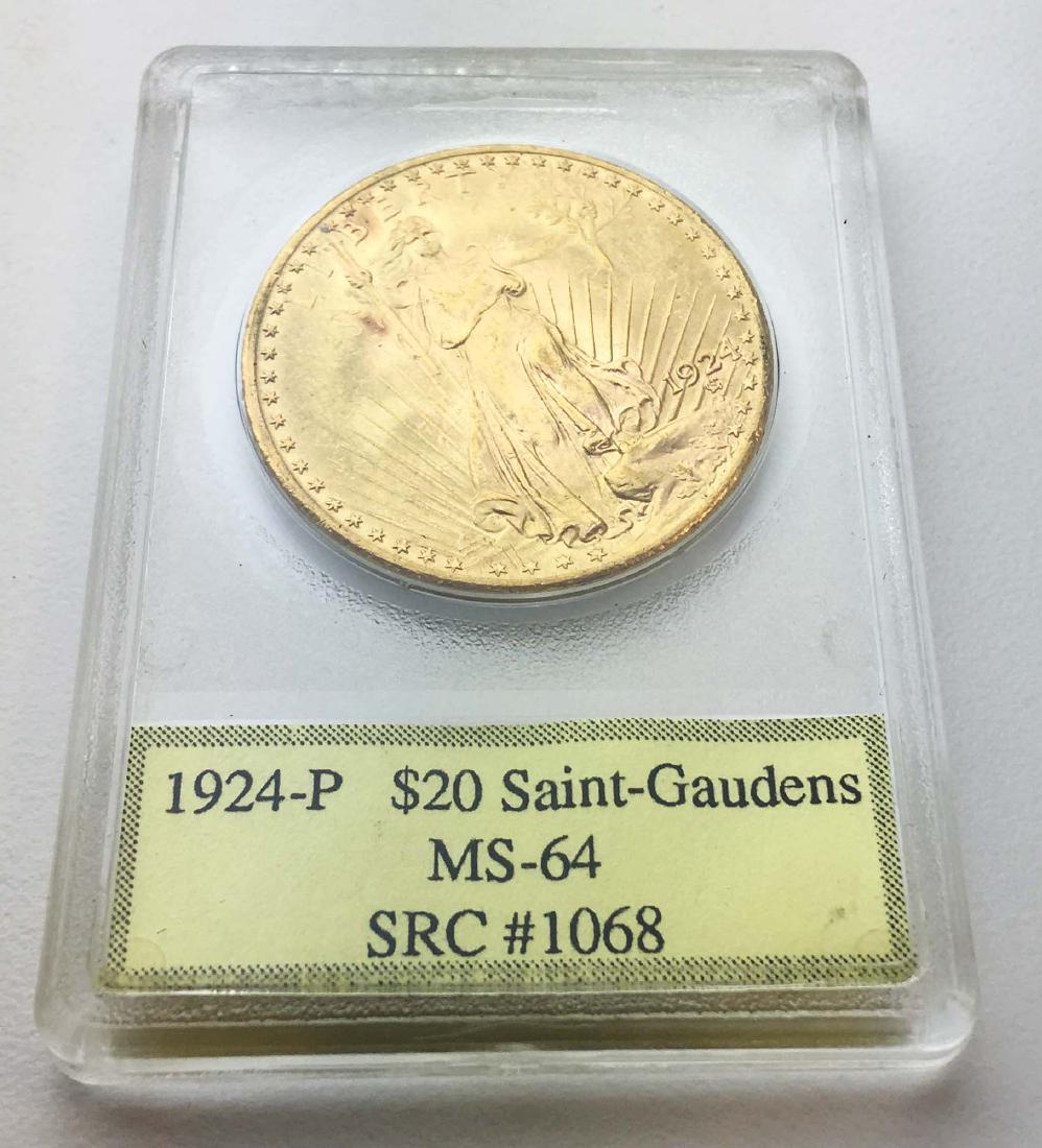 1924-P Saint-Gaudens $20 US gold coin MS-64 (1 of 4)
