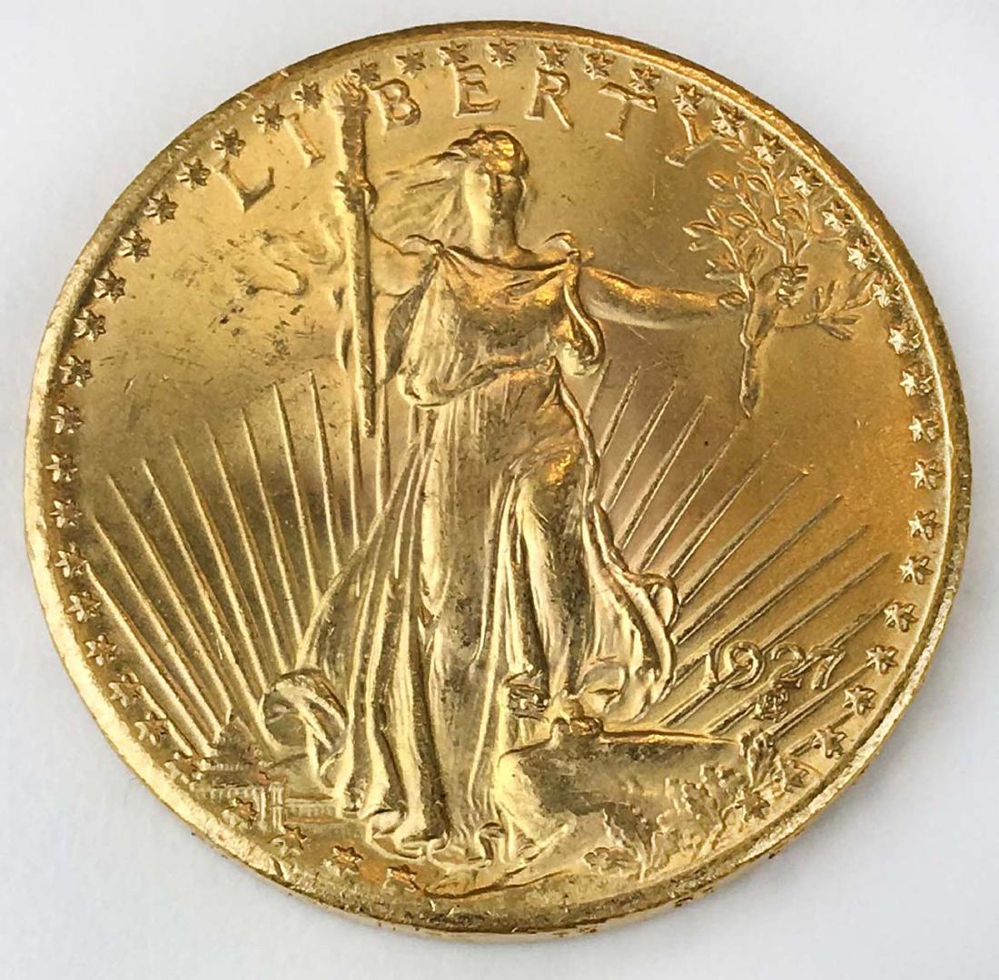 1927 Saint-Gaudens $20 US gold coin (1 of 2)