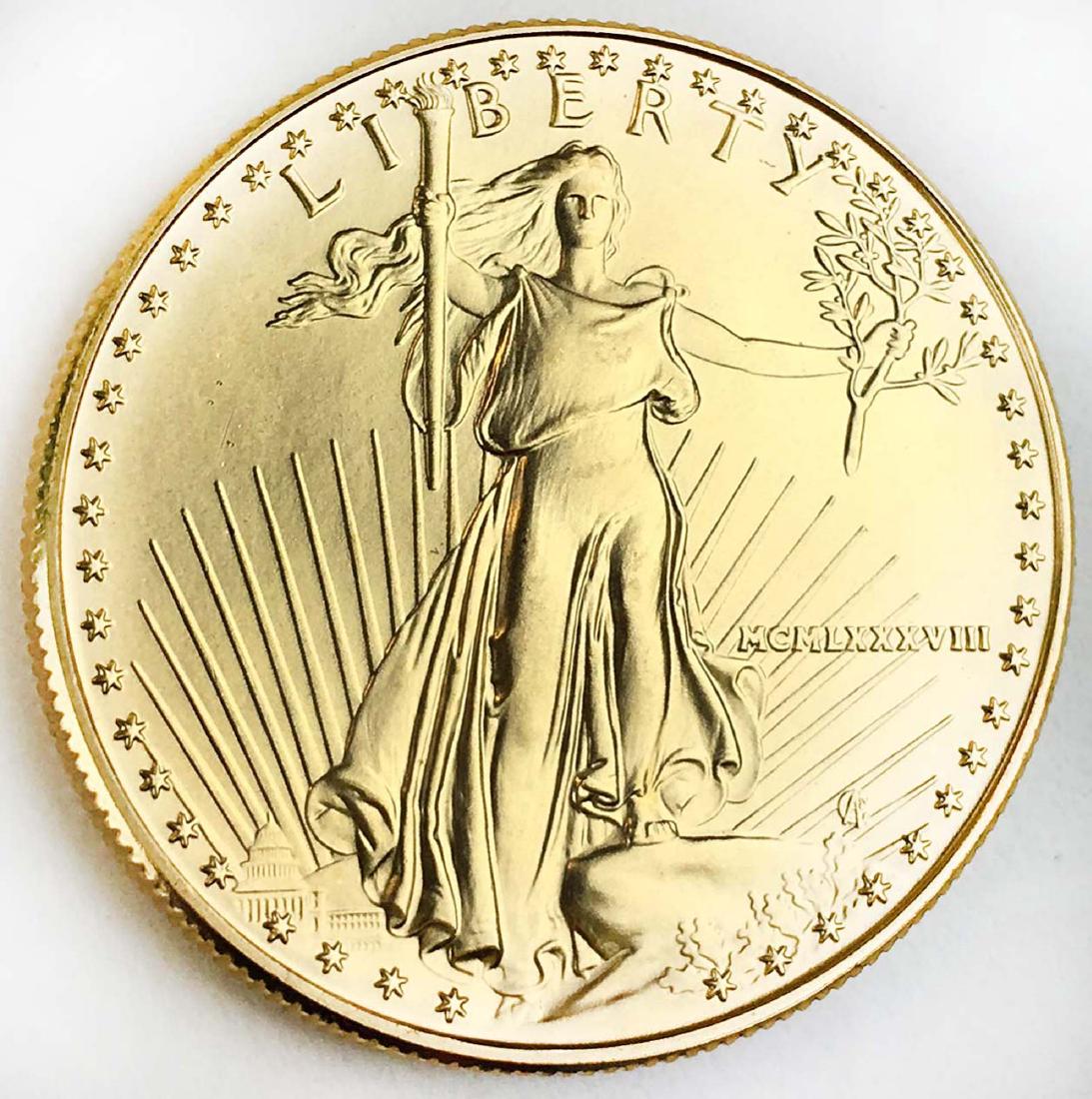 1988 Saint-Gaudens $50 1 oz gold US coin (1 of 2)