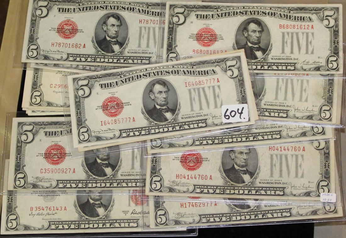 22 $5 Red Seal United States Notes (1 of 2)