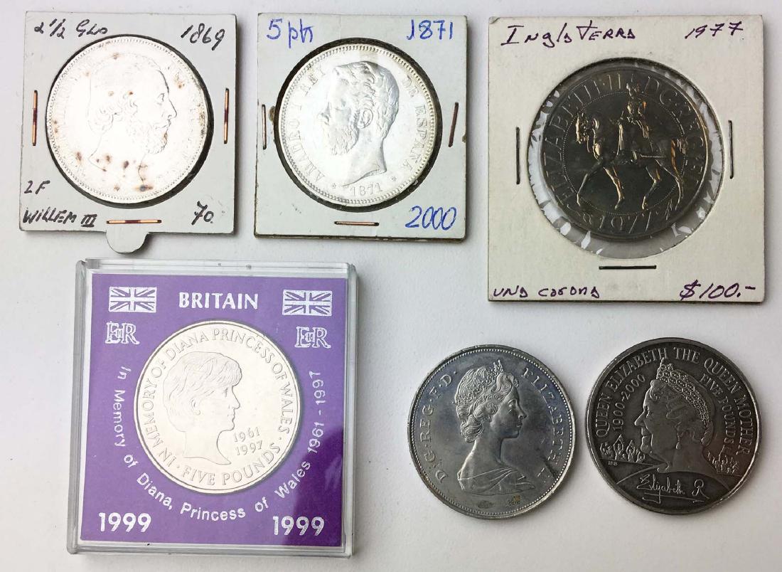 Group of 6 British and other silver coins (1 of 4)