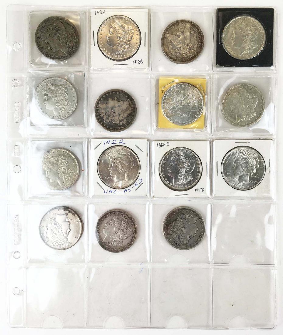 15 Morgan & Peace US Silver dollars (1 of 1)