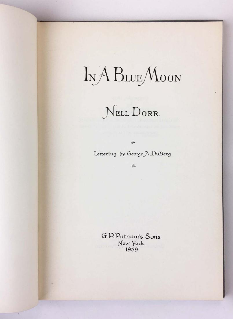 1939 Nell Dorr In a Blue Moon: 1939 Nell Dorr "In a Blue Moon", Putnam's Sons, New York, book of nude photographs, b&w, with original slipcase