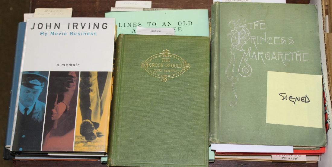 Lot of Inscribed books: Lot of Author signed and inscribed books-Seeds of Corruption -Sabri Moussa; Lines to an old Apple Tree-Luke Faust; The Crock of Gold- James Stephens; No Gifts-JW Wright; Out of the Dust- Karen Hesse;