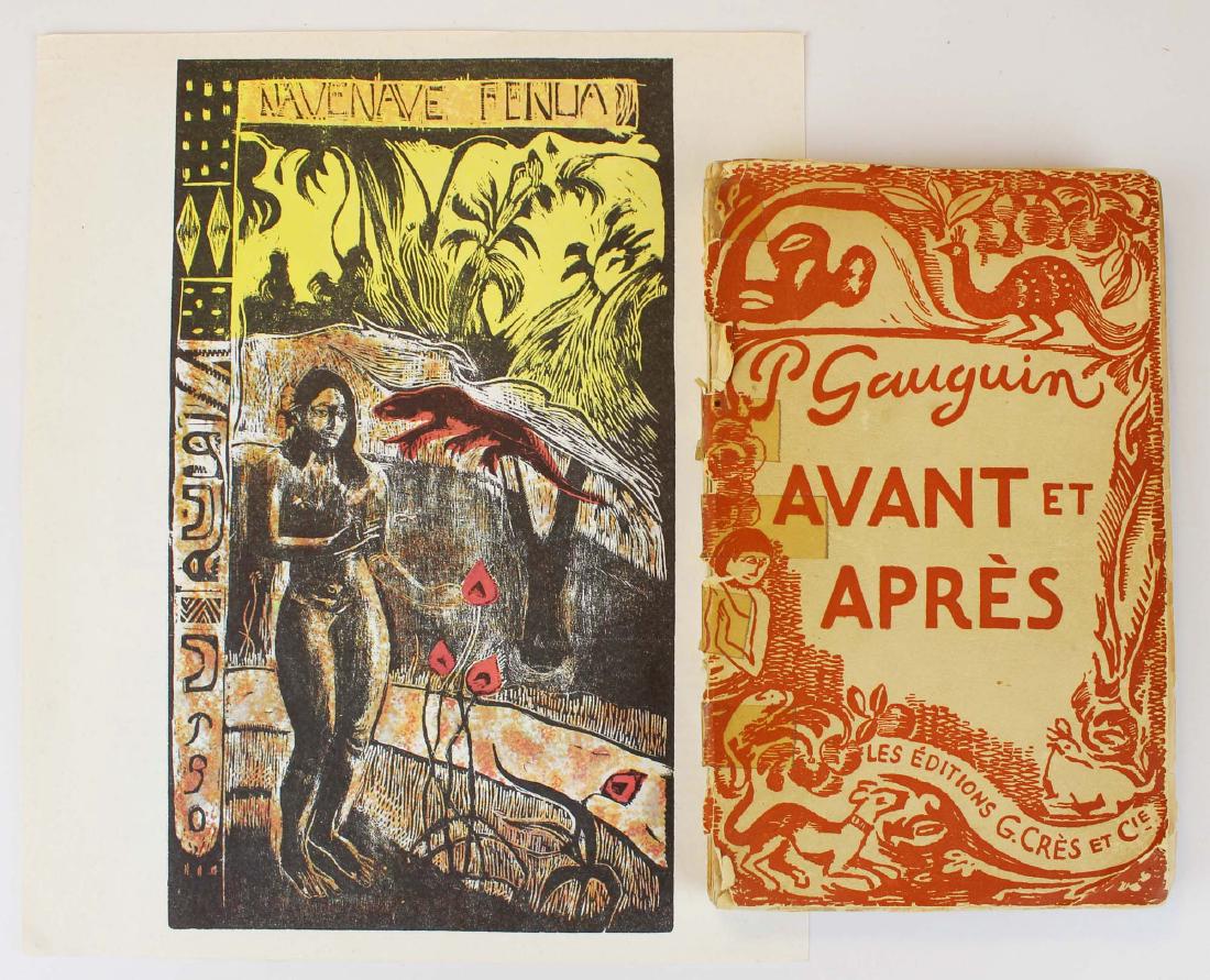 1923 Avant et AprÃ¨s by Paul Gauguin: 1923 Avant et AprÃ¨s by Paul Gauguin, front cover typed on, sold with later Gauguin print