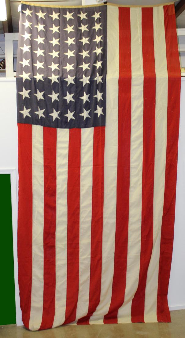 Enormous 48 star US Flag: 8 x 16 foot 48 Star US flag minor holes and repairs