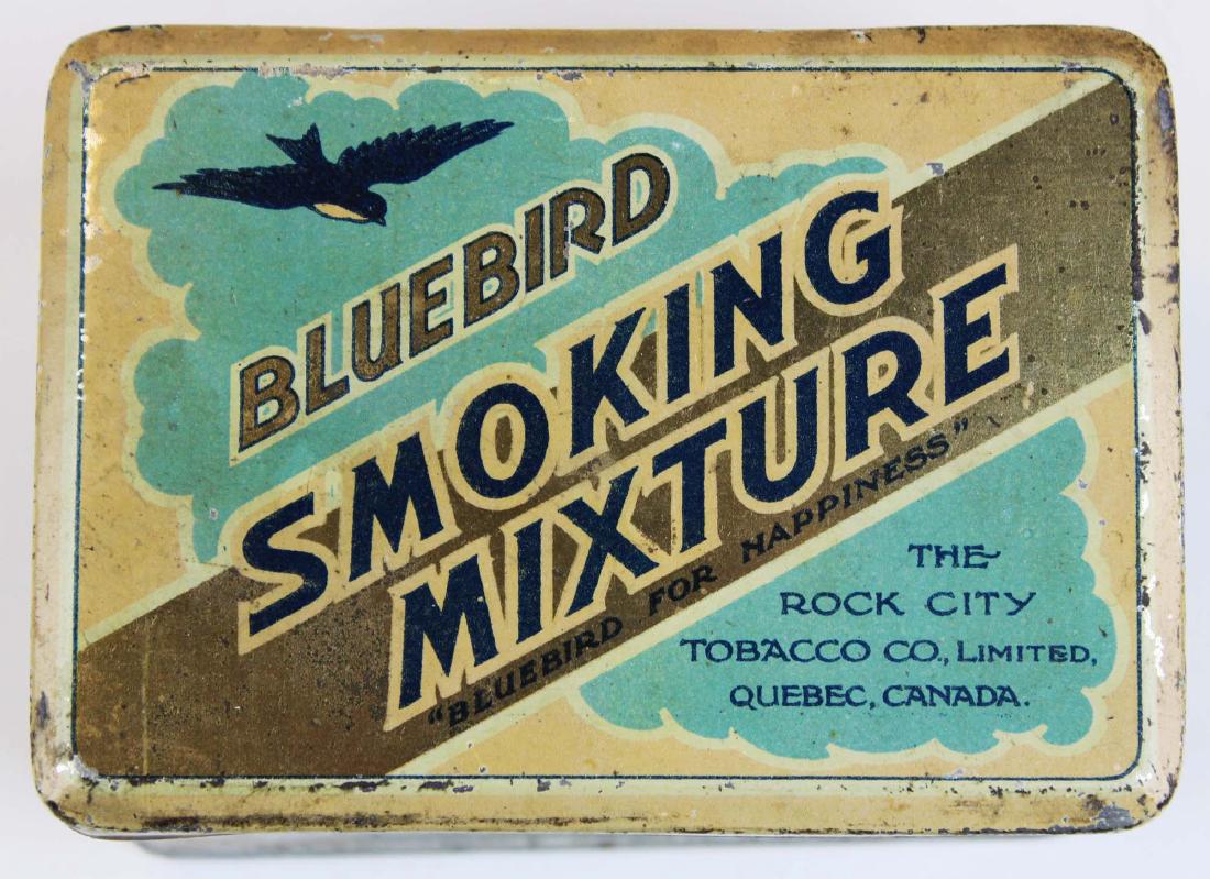 Bluebird round corner tobacco tin (1 of 7)