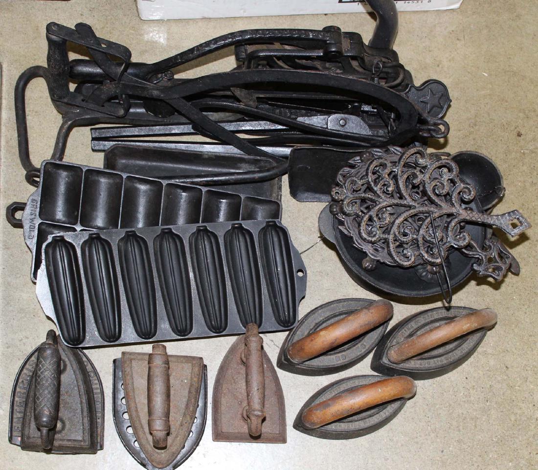 group of cast iron including Griswold pans (1 of 2)