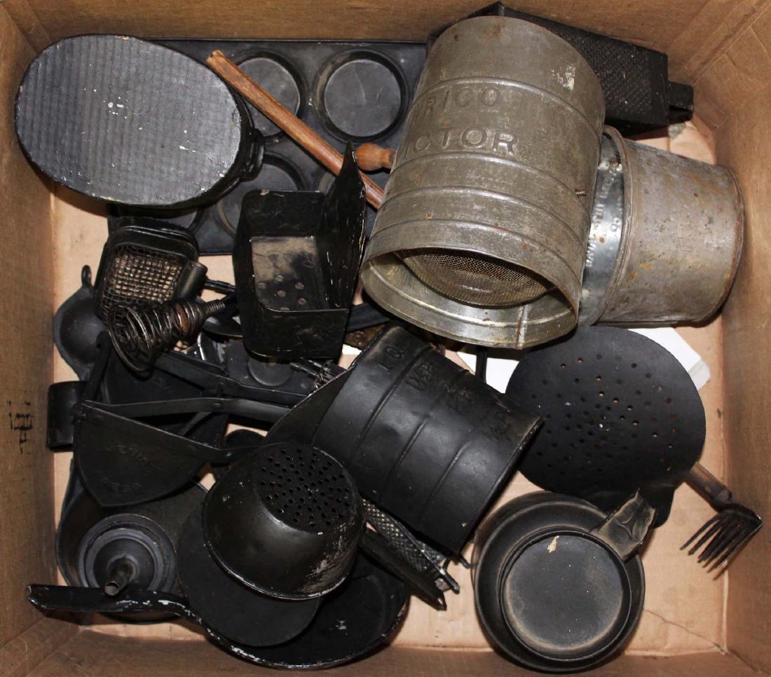 Vintage kitchenware including tin, primitives (1 of 3)