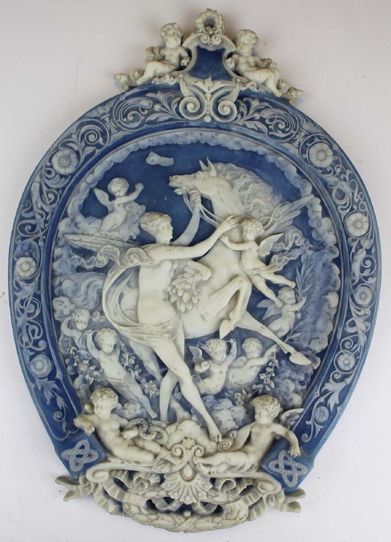 Incolay Pegasus cameo cultured stone plaque (1 of 4)