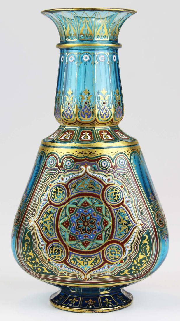J. & L. Lobmeyr Vienna art glass enameled vase (1 of 9)