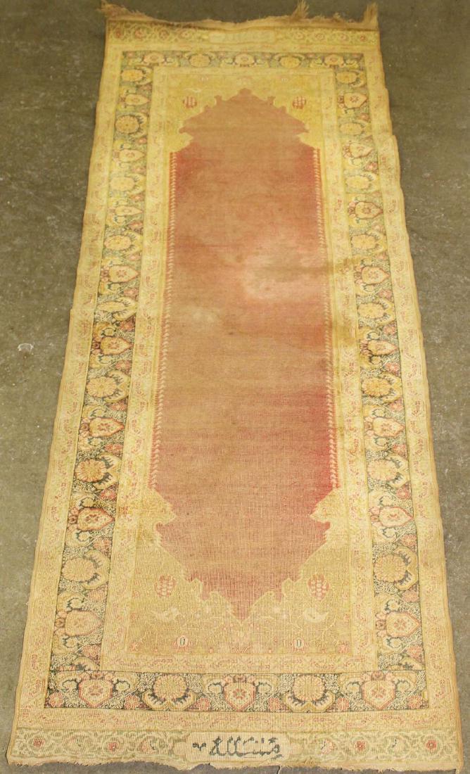 late 19th c Turkish Hereke silk runner (1 of 7)
