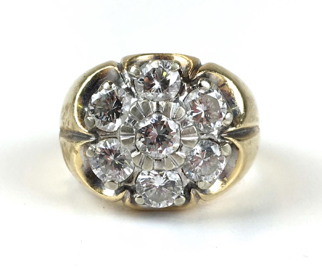 Men's heavy weight diamond & gold ring (1 of 3)