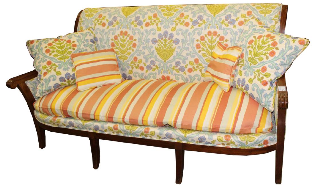 19th c Louis XVI floral upholstered sofa (1 of 5)
