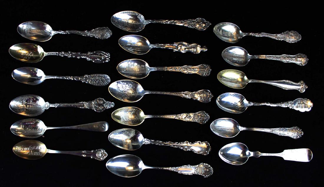 Outstanding collection of sterling souvenir spoons (1 of 6)