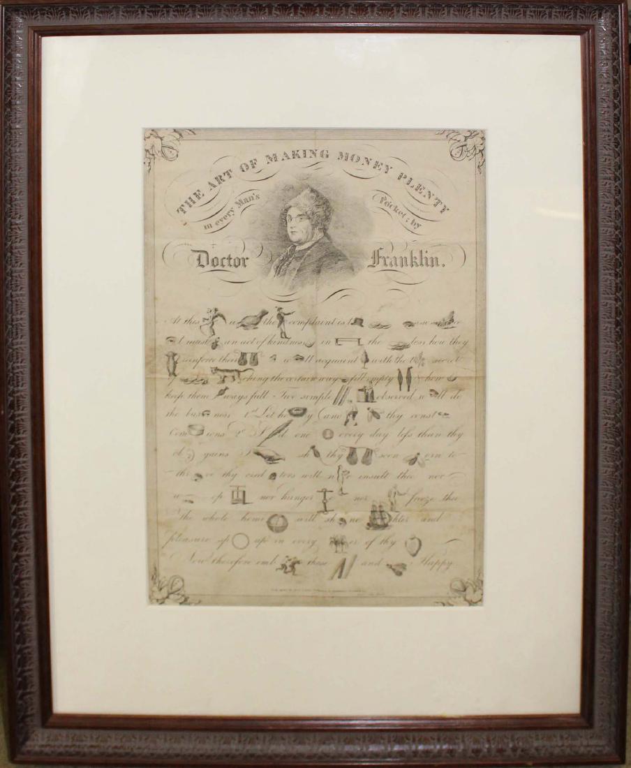 19th c Dr Franklin Art of Making Money Plenty (1 of 2)