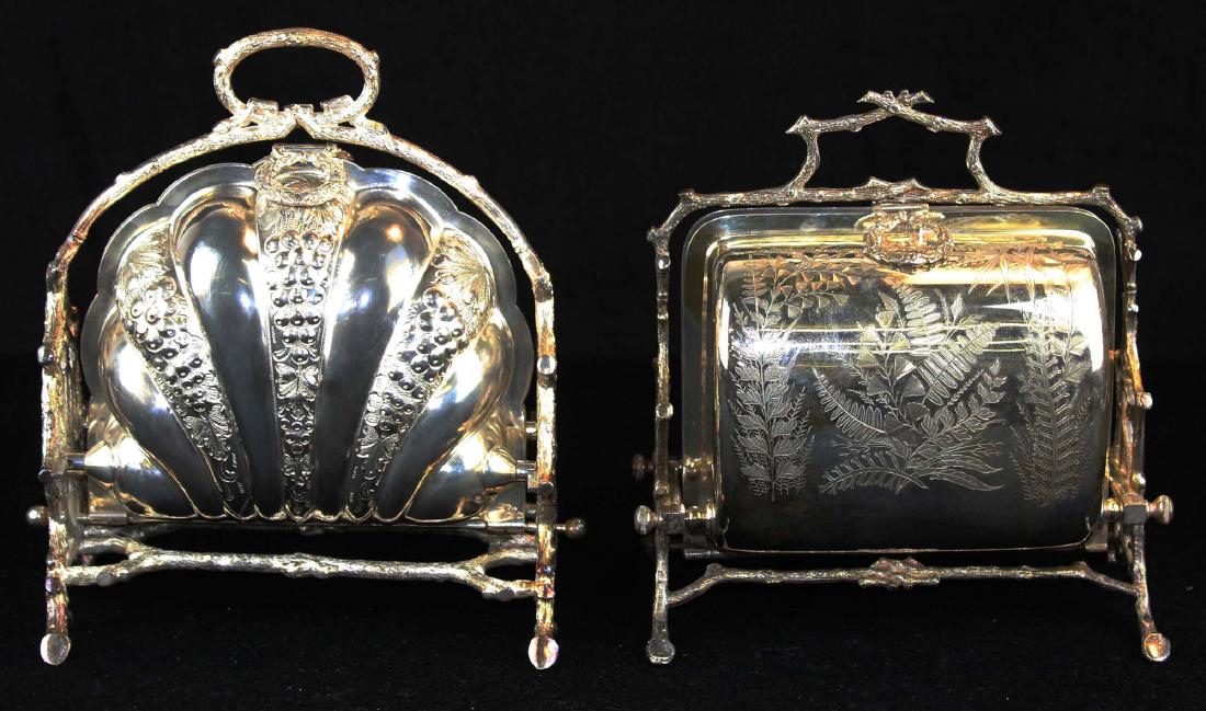 Two Victorian silver-plated bun or biscuit warmers (1 of 10)