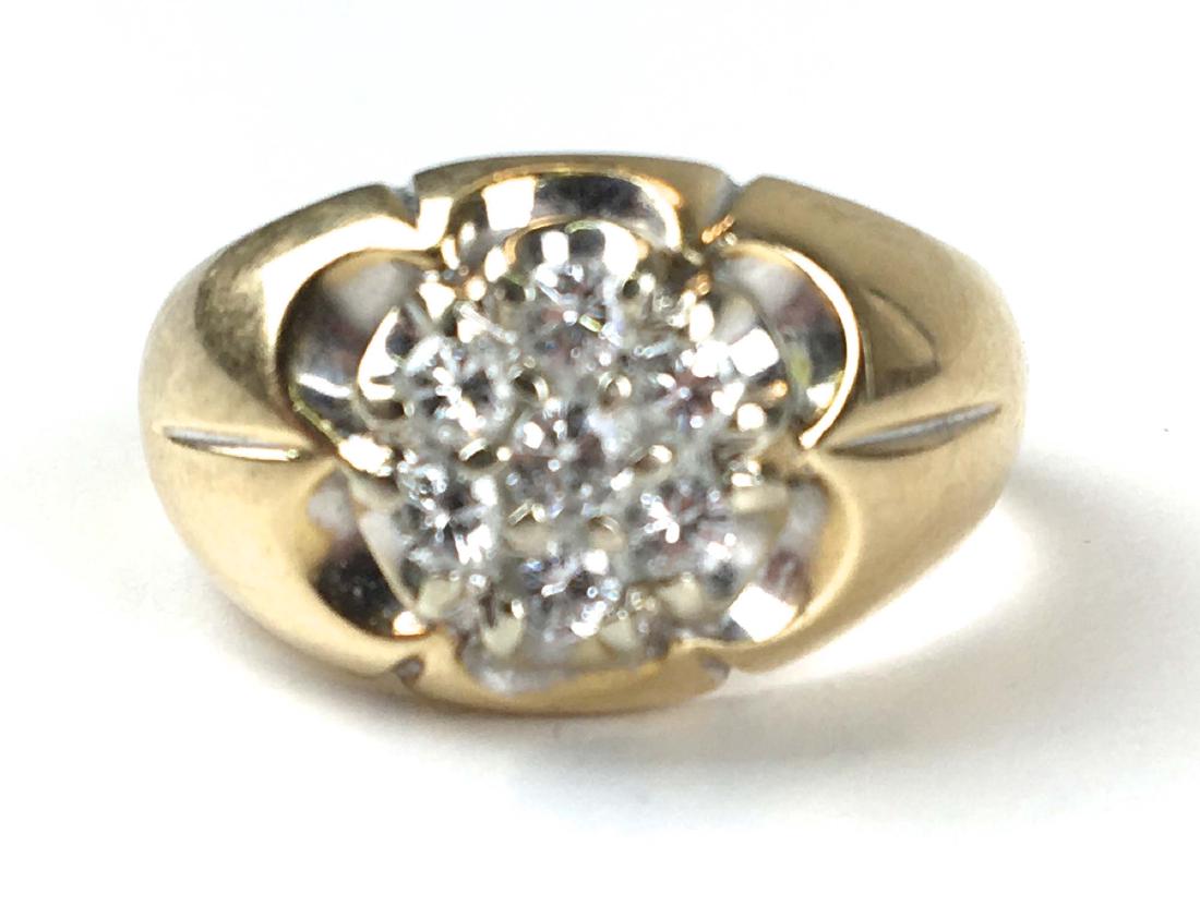 14k y.g men's diamond ring (1 of 2)