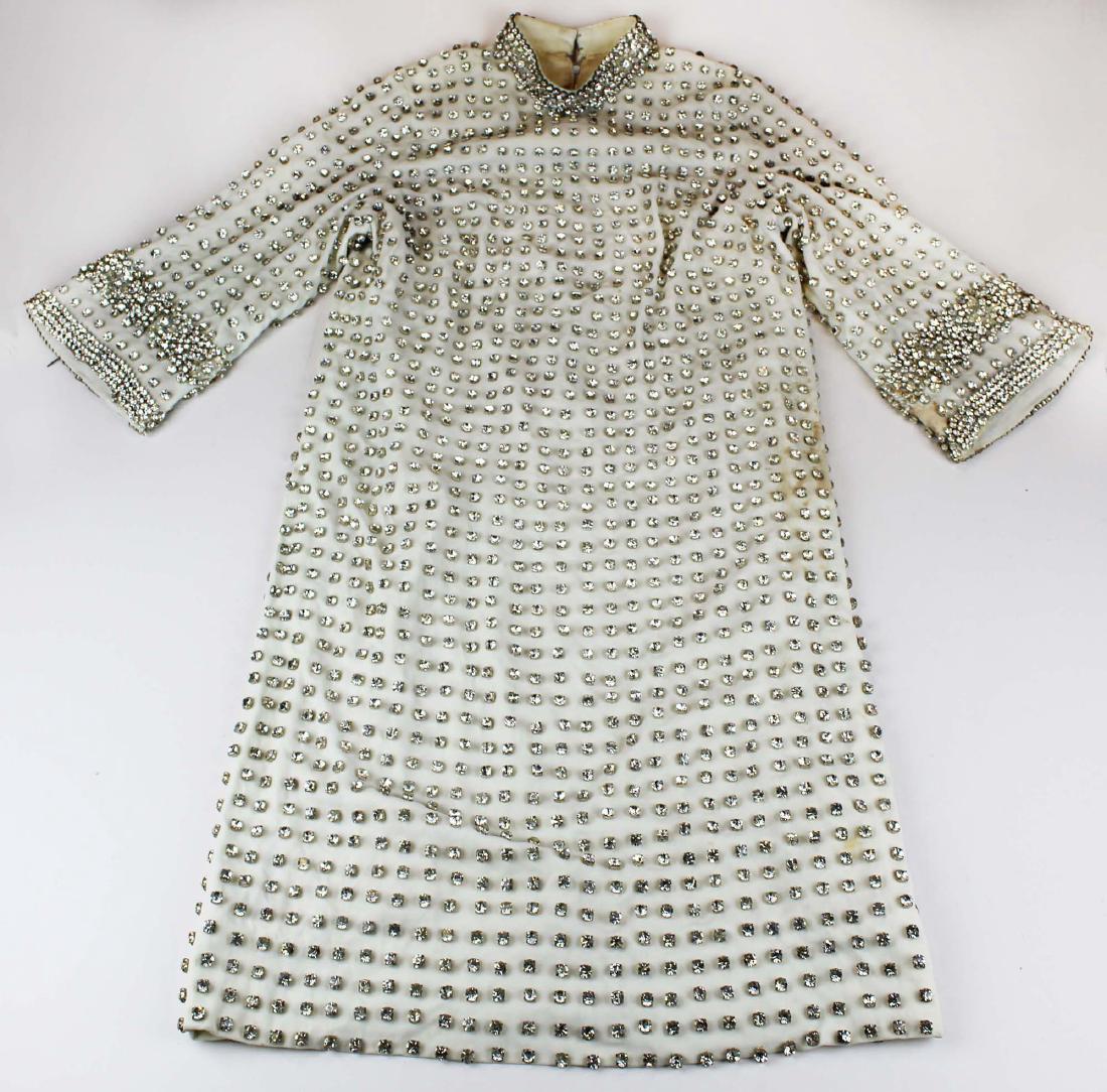 vintage 1940's rhinestone covered dress (1 of 8)