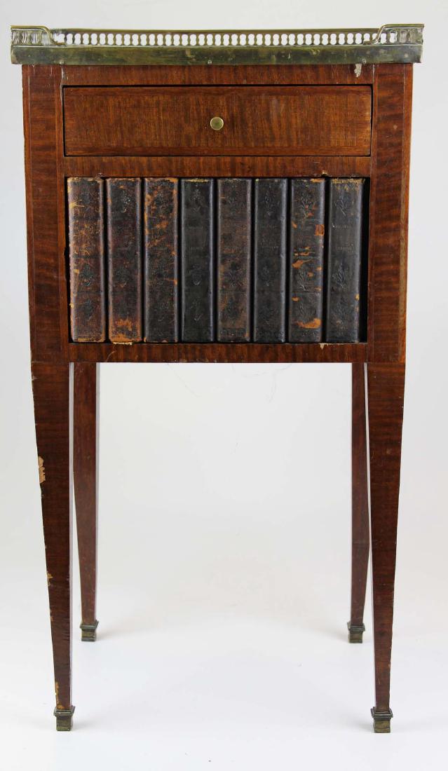 ca 1900 English stand w/ faux bookcase front (1 of 4)